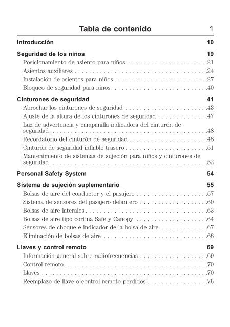 Ford Explorer 2014 - Owner Manual (Spanish) Printing 1 (pdf)
