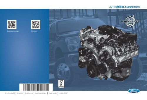 Ford F-350 2014 - Diesel Supplement Printing 1 (pdf)