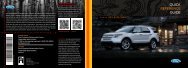 Ford Explorer 2015 - Quick Reference Guide Printing 1 (pdf)