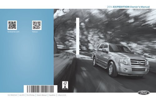 Ford Expedition 2014 - Owner Manual Printing 1 (pdf)