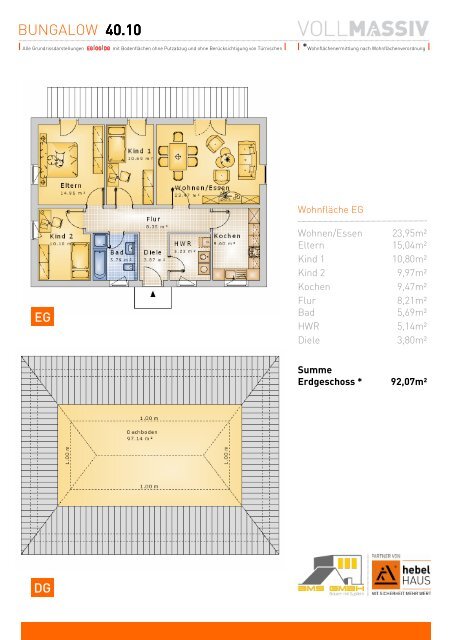 DER hebelHAUS HAUSKATALOG BUNGALOW