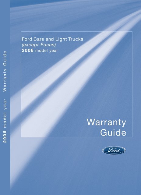 Ford F-450 2006 - Warranty Guide Printing 5 (pdf)