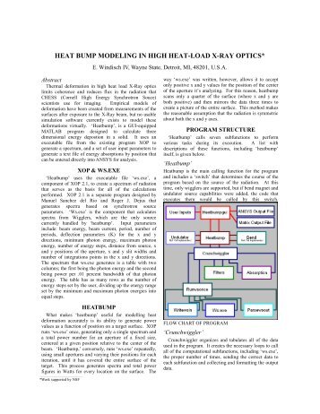 Heat Bump Modeling in High Heat-load X-ray Optics (pdf) - CLASSE