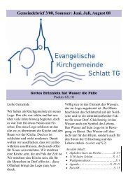 Gemeindebrief 3/08, Sommer: Juni, Juli, August 08 - Evangelische ...