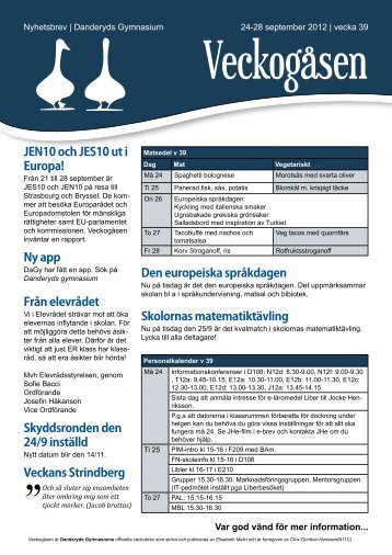 JEN10 och JES10 ut i Europa! - Danderyds gymnasium