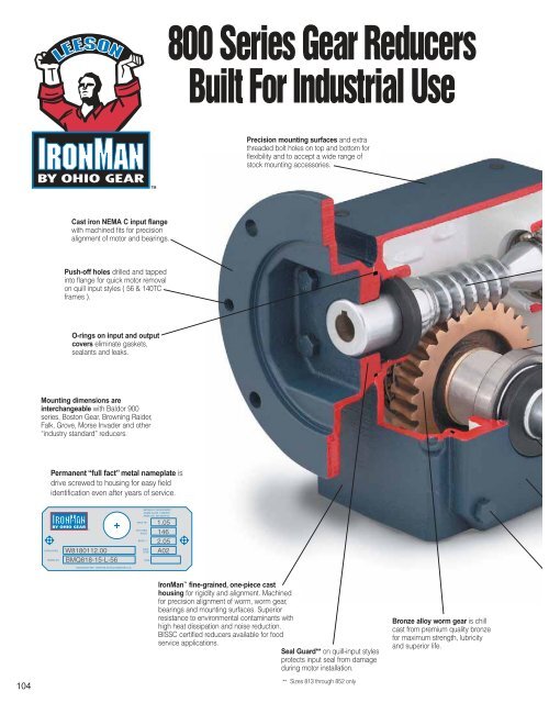 Shaft Mount, Worm Gear And Bevel Catalog Form Emerson