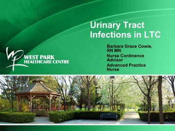 Urinary Tract Infections in LTC - Long-Term Care Best Practices Toolkit