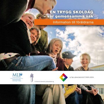 En trygg skoldag – vår gemensamma sak - Edu.fi