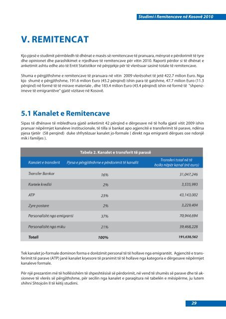 Studimi i Remitencave nÃ« KosovÃ« 2010 - Banka Qendrore e ...