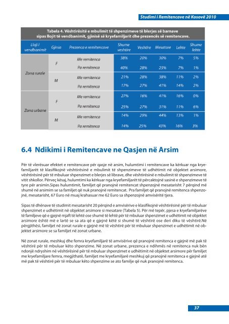 Studimi i Remitencave nÃ« KosovÃ« 2010 - Banka Qendrore e ...