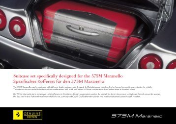 Suitcase set specifically designed for the 575M Maranello ...