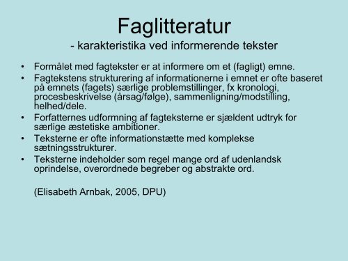 Faglig lÃ¦sning i undervisningen - mitBUF.dk