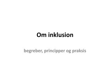 Om inklusion - mitBUF.dk