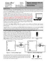 Signal Animator (SA-1) Instructions - Logic Rail Technologies