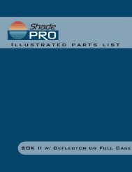 SOK II w/ Deflector or Full Case Illustrated Parts List - ShadePro.net