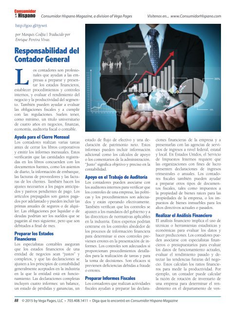 Consumidor Hispano Magazine - Abril, 2015