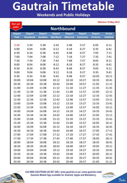 gautrain travel times