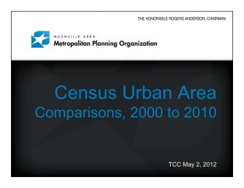 Census Urban Area - Nashville Area MPO