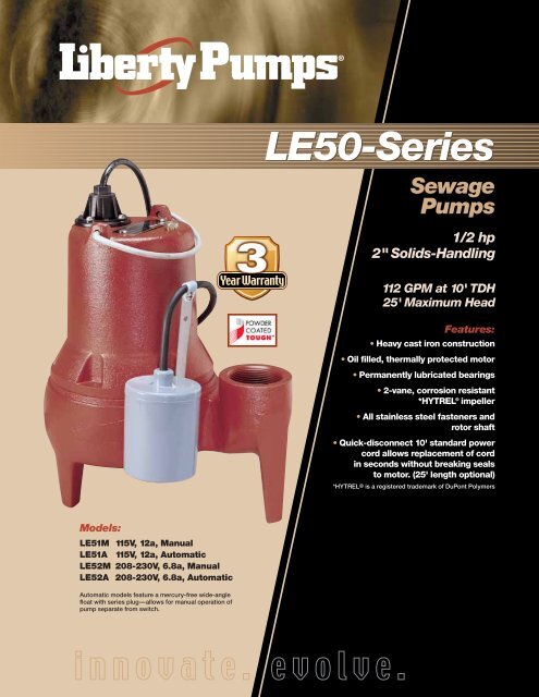 LE50-Series - Liberty Pumps