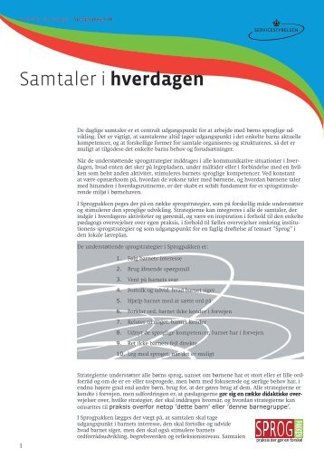 Samtaler i hverdagen - Tekst.pdf - SPROGPAKKEN:DK