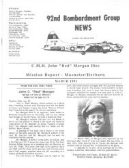 President's Column - 92nd USAAF-USAF Memorial Association