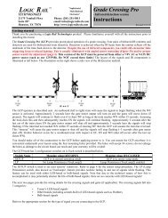 Grade Crossing Pro Instructions - Logic Rail Technologies