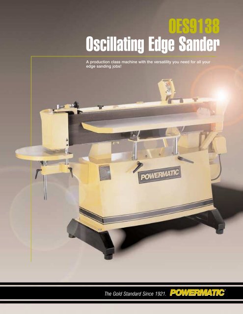 OES9138 Oscillating Edge Sander - Powermatic