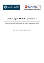 Geodata tilpasset GPS for synshemmede (PDF) - MediaLT