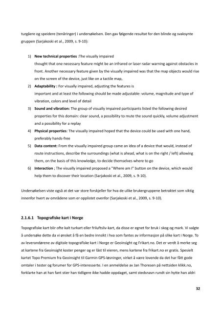 Geodata tilpasset GPS for synshemmede (PDF) - MediaLT