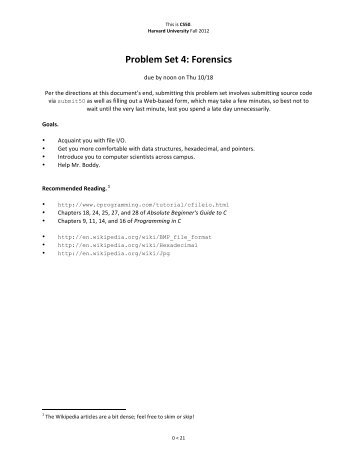 Problem Set 4: Forensics