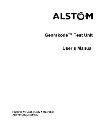 BA300 Battery Alarm ref: BA300_EN_CI_AG Manual GB - Alstom