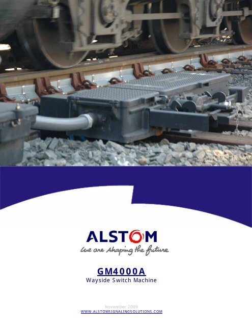 GM4000A Switch Machine Product Introduction Brochure - Alstom