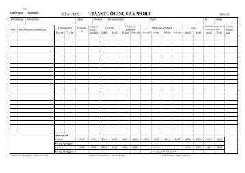 TJÄNSTGÖRINGSRAPPORT