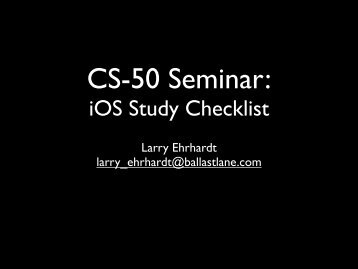 iOS Study Checklist - Index of