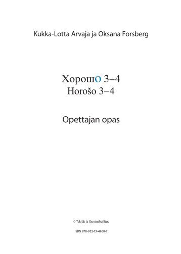 Horošo 3 -opettajan opas - Edu.fi