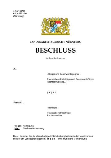 BESCHLUSS