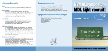 Programma NVMDL symposium, 12 juni 2013