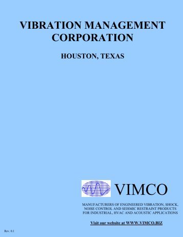 Engineering binder - Vibration Management Corporation