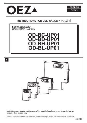 OD-BC-UP01 OD-BD-UP01 OD-BH-UP01 OD-BL-UP01