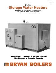 Bryan Electric Storage Water Heaters