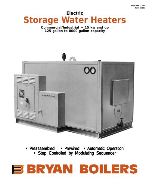 Bryan Electric Storage Water Heaters