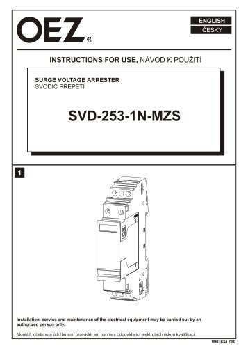 SvodiÄ pÅepÄtÃ­ - SVD-253-1N-MZS - OEZ