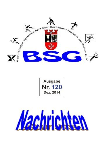 BSG-Zeitung Nr. 120 - Dezember 2014