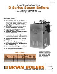 Bryan âFlexible Water Tubeâ D Series Steam Boilers