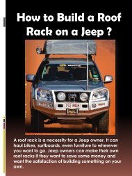 How to Build a Roof Rack on a Jeep ?