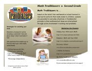 Math Trailblazers â Second Grade