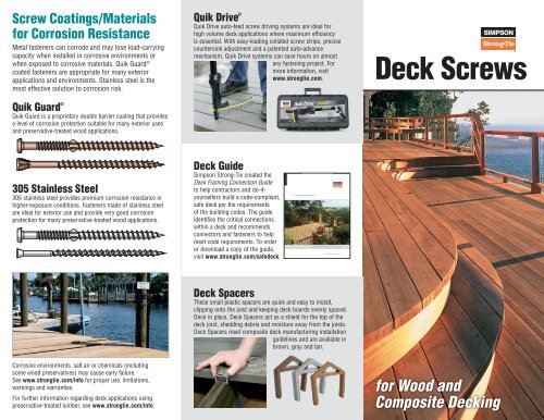 PDF Brochure - Deck Builder Outlet.com Parts Store