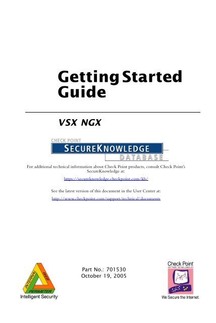 Getting Started Guide - Check Point