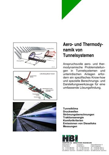 Aero- und Thermody- namik von Tunnelsystemen - HBI