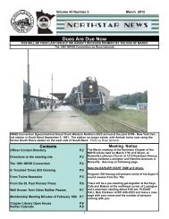 part 1 - Northstar Chapter, National Railway Historical Society